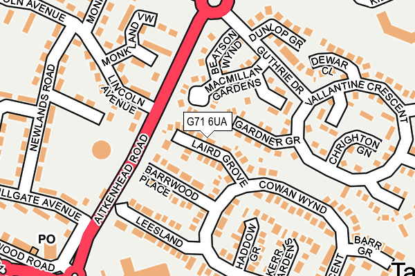 G71 6UA map - OS OpenMap – Local (Ordnance Survey) G71 6UA map - OS OpenMap – Local (Ordnance Survey)