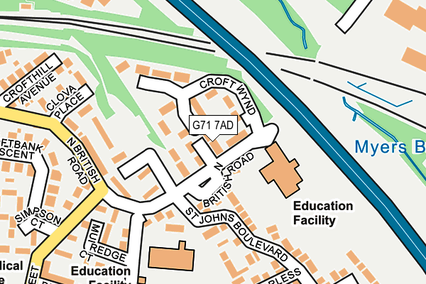 G71 7AD map - OS OpenMap – Local (Ordnance Survey) G71 7AD map - OS OpenMap – Local (Ordnance Survey)