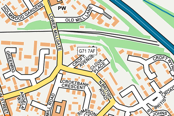 G71 7AF map - OS OpenMap – Local (Ordnance Survey) G71 7AF map - OS OpenMap – Local (Ordnance Survey)