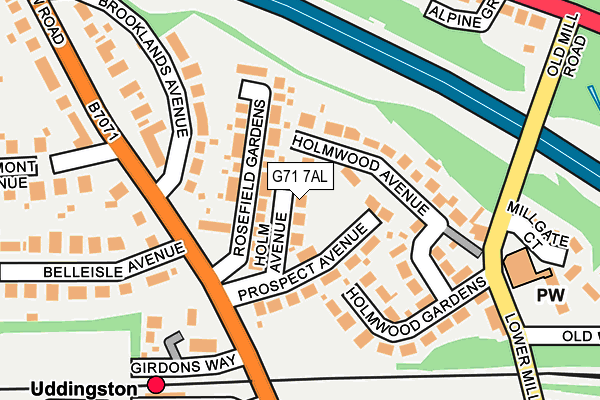 G71 7AL map - OS OpenMap – Local (Ordnance Survey) G71 7AL map - OS OpenMap – Local (Ordnance Survey)