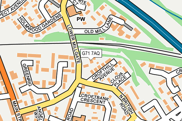 G71 7AQ map - OS OpenMap – Local (Ordnance Survey) G71 7AQ map - OS OpenMap – Local (Ordnance Survey)