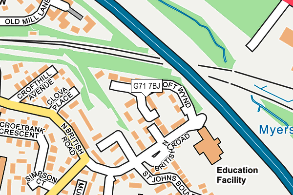 G71 7BJ map - OS OpenMap – Local (Ordnance Survey) G71 7BJ map - OS OpenMap – Local (Ordnance Survey)