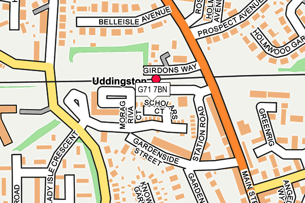 G71 7BN map - OS OpenMap – Local (Ordnance Survey) G71 7BN map - OS OpenMap – Local (Ordnance Survey)