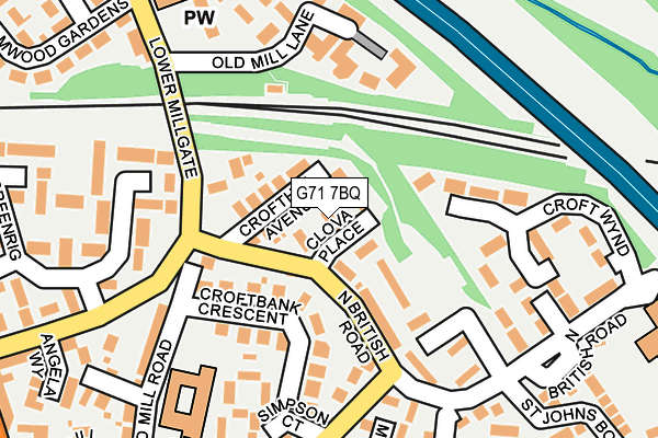 G71 7BQ map - OS OpenMap – Local (Ordnance Survey) G71 7BQ map - OS OpenMap – Local (Ordnance Survey)