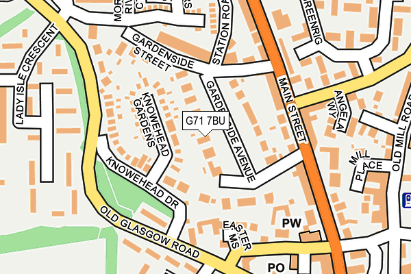 G71 7BU map - OS OpenMap – Local (Ordnance Survey) G71 7BU map - OS OpenMap – Local (Ordnance Survey)