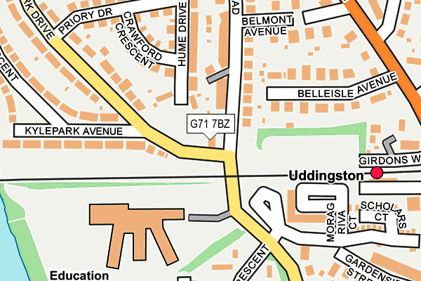 G71 7BZ map - OS OpenMap – Local (Ordnance Survey) G71 7BZ map - OS OpenMap – Local (Ordnance Survey)
