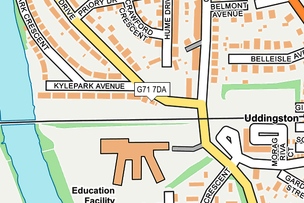 G71 7DA map - OS OpenMap – Local (Ordnance Survey) G71 7DA map - OS OpenMap – Local (Ordnance Survey)