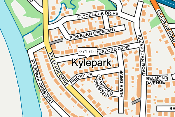 G71 7DJ map - OS OpenMap – Local (Ordnance Survey) G71 7DJ map - OS OpenMap – Local (Ordnance Survey)