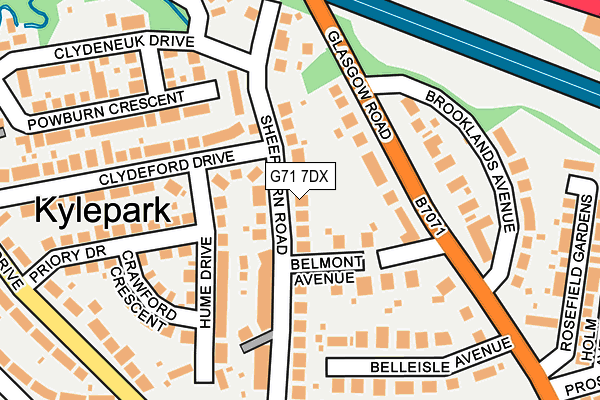 G71 7DX map - OS OpenMap – Local (Ordnance Survey) G71 7DX map - OS OpenMap – Local (Ordnance Survey)