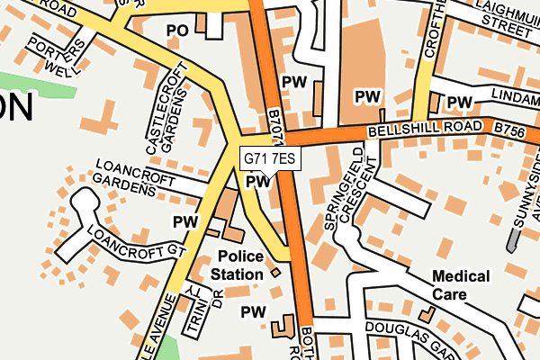 G71 7ES map - OS OpenMap – Local (Ordnance Survey) G71 7ES map - OS OpenMap – Local (Ordnance Survey)