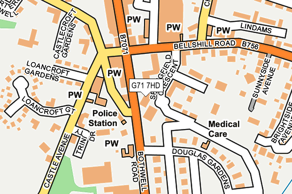 G71 7HD map - OS OpenMap – Local (Ordnance Survey) G71 7HD map - OS OpenMap – Local (Ordnance Survey)