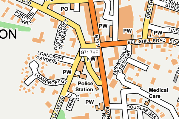 G71 7HF map - OS OpenMap – Local (Ordnance Survey) G71 7HF map - OS OpenMap – Local (Ordnance Survey)