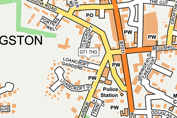 G71 7HG map - OS OpenMap – Local (Ordnance Survey) G71 7HG map - OS OpenMap – Local (Ordnance Survey)