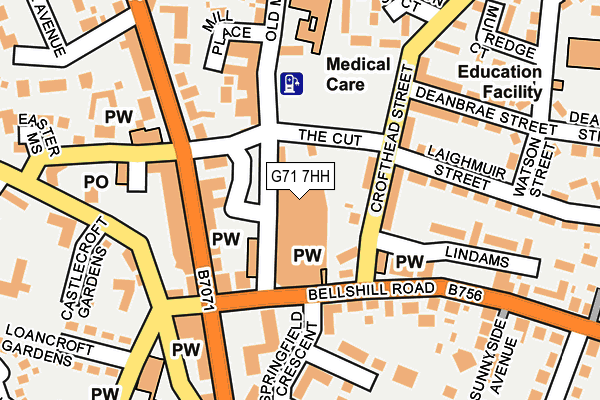 G71 7HH map - OS OpenMap – Local (Ordnance Survey) G71 7HH map - OS OpenMap – Local (Ordnance Survey)