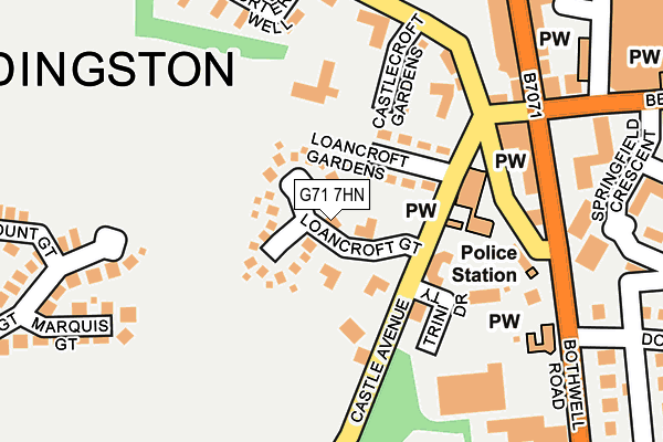 G71 7HN map - OS OpenMap – Local (Ordnance Survey) G71 7HN map - OS OpenMap – Local (Ordnance Survey)