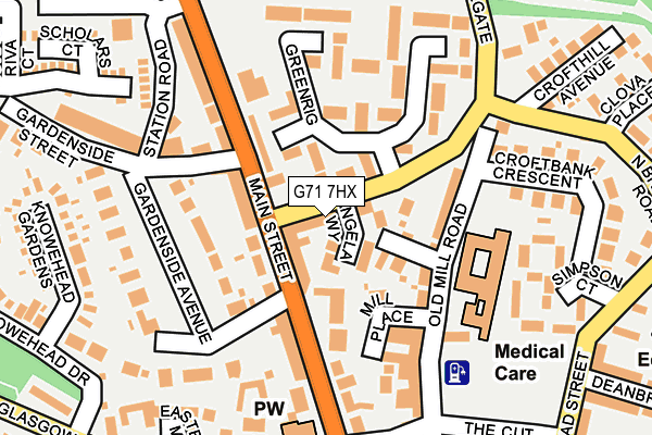 G71 7HX map - OS OpenMap – Local (Ordnance Survey) G71 7HX map - OS OpenMap – Local (Ordnance Survey)