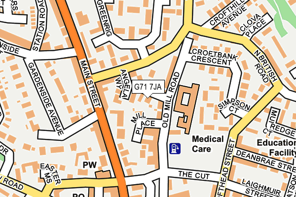 G71 7JA map - OS OpenMap – Local (Ordnance Survey) G71 7JA map - OS OpenMap – Local (Ordnance Survey)