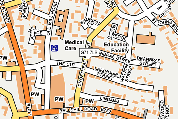 G71 7LB map - OS OpenMap – Local (Ordnance Survey) G71 7LB map - OS OpenMap – Local (Ordnance Survey)