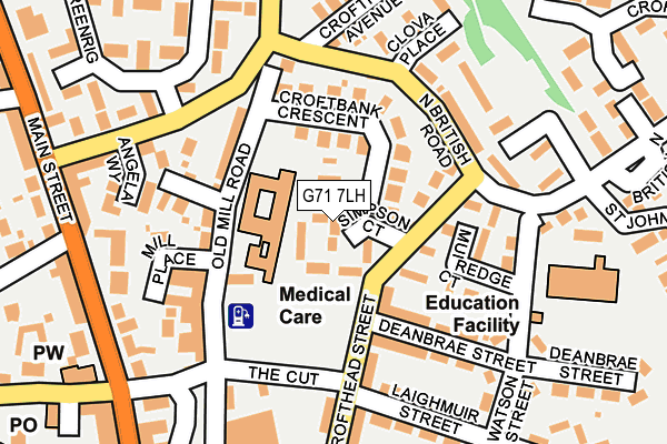 G71 7LH map - OS OpenMap – Local (Ordnance Survey) G71 7LH map - OS OpenMap – Local (Ordnance Survey)