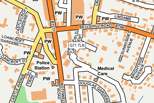 G71 7LN map - OS OpenMap – Local (Ordnance Survey) G71 7LN map - OS OpenMap – Local (Ordnance Survey)