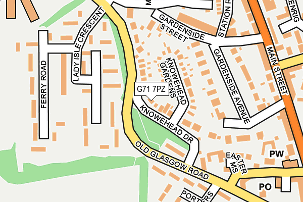 G71 7PZ map - OS OpenMap – Local (Ordnance Survey) G71 7PZ map - OS OpenMap – Local (Ordnance Survey)