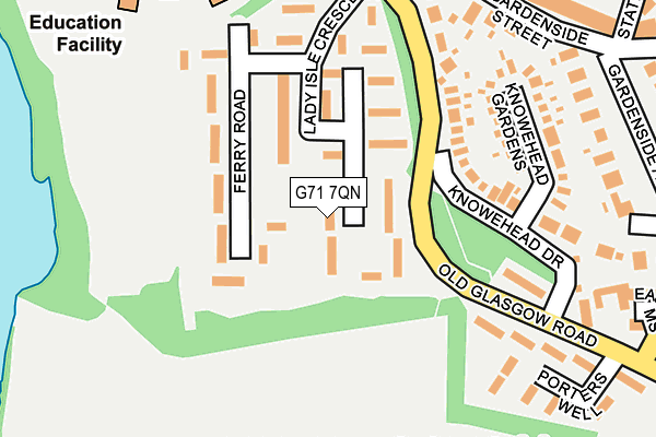 G71 7QN map - OS OpenMap – Local (Ordnance Survey) G71 7QN map - OS OpenMap – Local (Ordnance Survey)