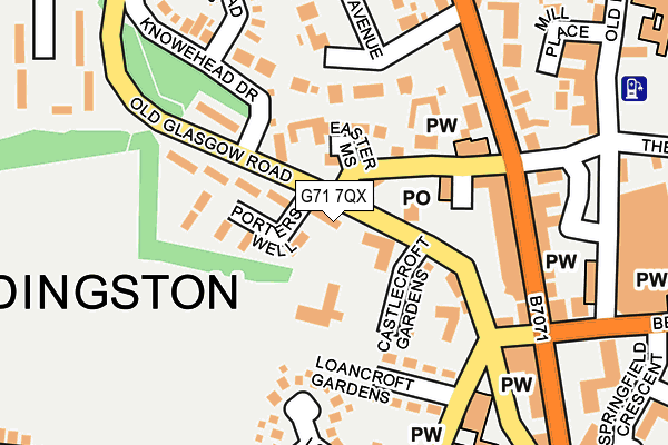 G71 7QX map - OS OpenMap – Local (Ordnance Survey) G71 7QX map - OS OpenMap – Local (Ordnance Survey)