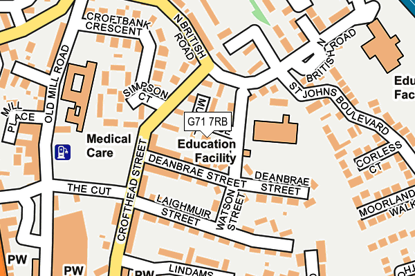 G71 7RB map - OS OpenMap – Local (Ordnance Survey) G71 7RB map - OS OpenMap – Local (Ordnance Survey)