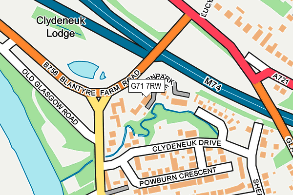 G71 7RW map - OS OpenMap – Local (Ordnance Survey) G71 7RW map - OS OpenMap – Local (Ordnance Survey)