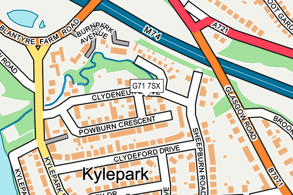 G71 7SX map - OS OpenMap – Local (Ordnance Survey) G71 7SX map - OS OpenMap – Local (Ordnance Survey)