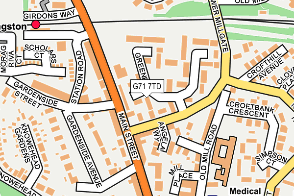 G71 7TD map - OS OpenMap – Local (Ordnance Survey) G71 7TD map - OS OpenMap – Local (Ordnance Survey)