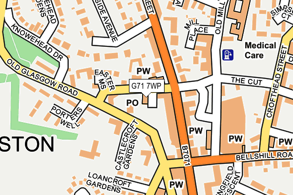 G71 7WP map - OS OpenMap – Local (Ordnance Survey) G71 7WP map - OS OpenMap – Local (Ordnance Survey)