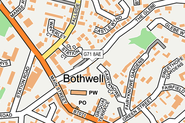 G71 8AE map - OS OpenMap – Local (Ordnance Survey) G71 8AE map - OS OpenMap – Local (Ordnance Survey)