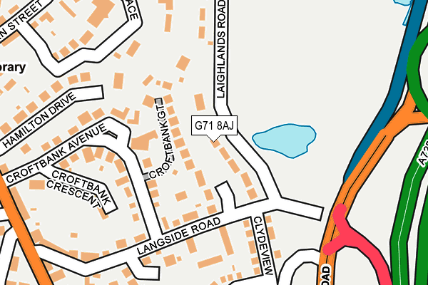 G71 8AJ map - OS OpenMap – Local (Ordnance Survey) G71 8AJ map - OS OpenMap – Local (Ordnance Survey)