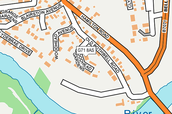 G71 8AS map - OS OpenMap – Local (Ordnance Survey) G71 8AS map - OS OpenMap – Local (Ordnance Survey)