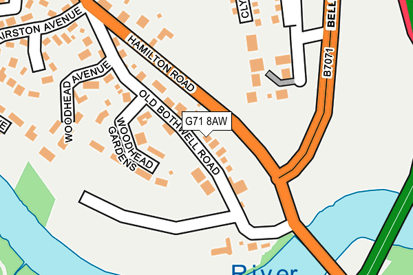 G71 8AW map - OS OpenMap – Local (Ordnance Survey) G71 8AW map - OS OpenMap – Local (Ordnance Survey)
