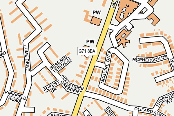 G71 8BA map - OS OpenMap – Local (Ordnance Survey) G71 8BA map - OS OpenMap – Local (Ordnance Survey)