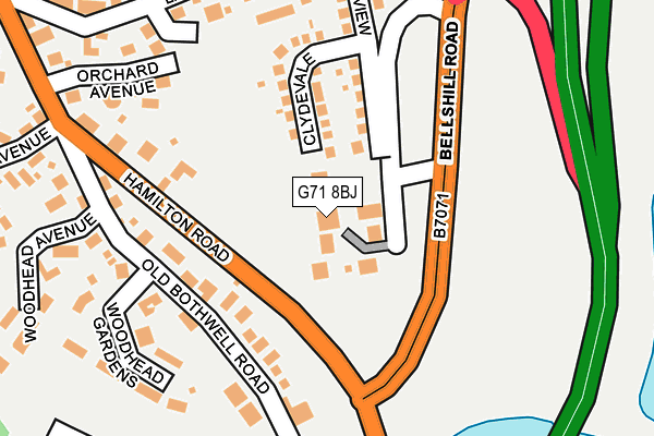 G71 8BJ map - OS OpenMap – Local (Ordnance Survey) G71 8BJ map - OS OpenMap – Local (Ordnance Survey)