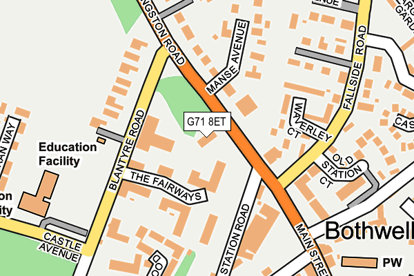 G71 8ET map - OS OpenMap – Local (Ordnance Survey) G71 8ET map - OS OpenMap – Local (Ordnance Survey)