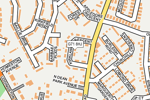 G71 8HJ map - OS OpenMap – Local (Ordnance Survey)