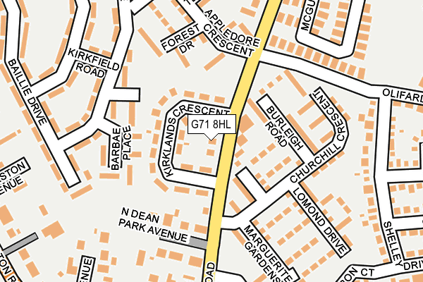 G71 8HL map - OS OpenMap – Local (Ordnance Survey) G71 8HL map - OS OpenMap – Local (Ordnance Survey)