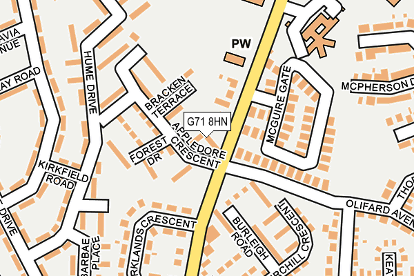G71 8HN map - OS OpenMap – Local (Ordnance Survey) G71 8HN map - OS OpenMap – Local (Ordnance Survey)