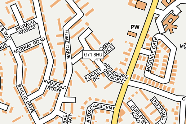 G71 8HU map - OS OpenMap – Local (Ordnance Survey) G71 8HU map - OS OpenMap – Local (Ordnance Survey)
