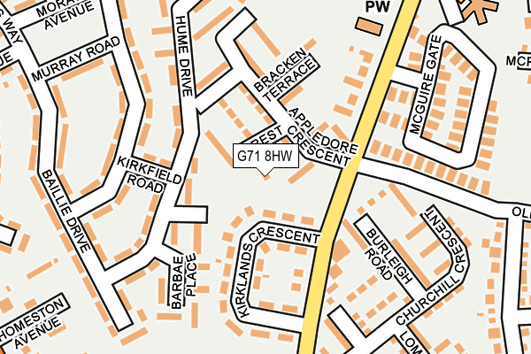 G71 8HW map - OS OpenMap – Local (Ordnance Survey) G71 8HW map - OS OpenMap – Local (Ordnance Survey)