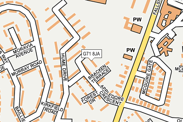 G71 8JA map - OS OpenMap – Local (Ordnance Survey) G71 8JA map - OS OpenMap – Local (Ordnance Survey)