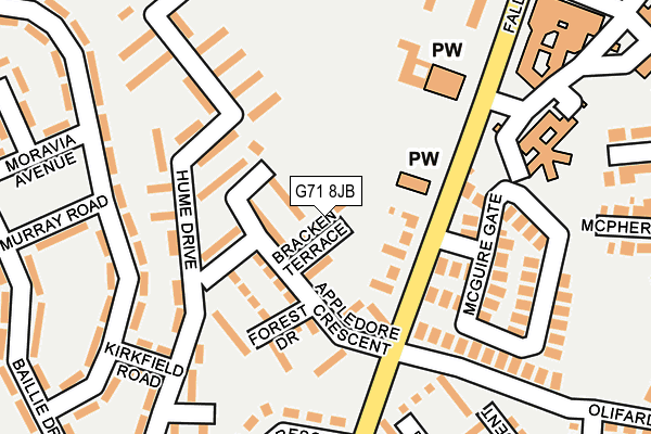 G71 8JB map - OS OpenMap – Local (Ordnance Survey) G71 8JB map - OS OpenMap – Local (Ordnance Survey)