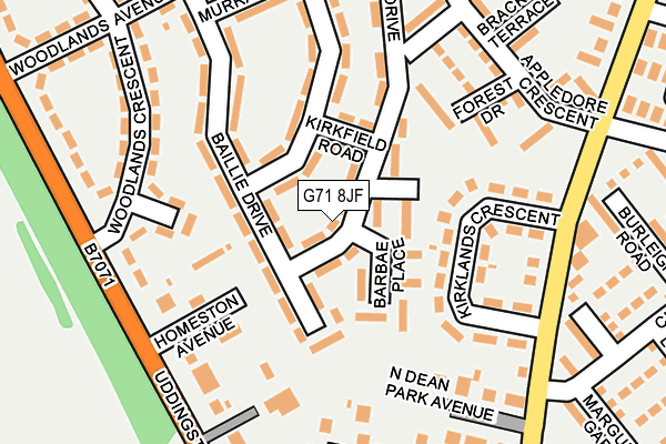 G71 8JF map - OS OpenMap – Local (Ordnance Survey) G71 8JF map - OS OpenMap – Local (Ordnance Survey)