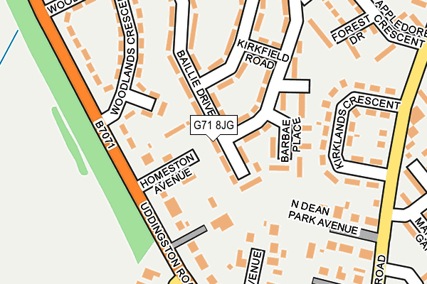G71 8JG map - OS OpenMap – Local (Ordnance Survey) G71 8JG map - OS OpenMap – Local (Ordnance Survey)
