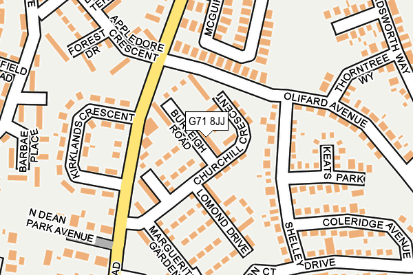 G71 8JJ map - OS OpenMap – Local (Ordnance Survey) G71 8JJ map - OS OpenMap – Local (Ordnance Survey)