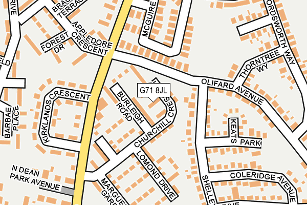 G71 8JL map - OS OpenMap – Local (Ordnance Survey) G71 8JL map - OS OpenMap – Local (Ordnance Survey)